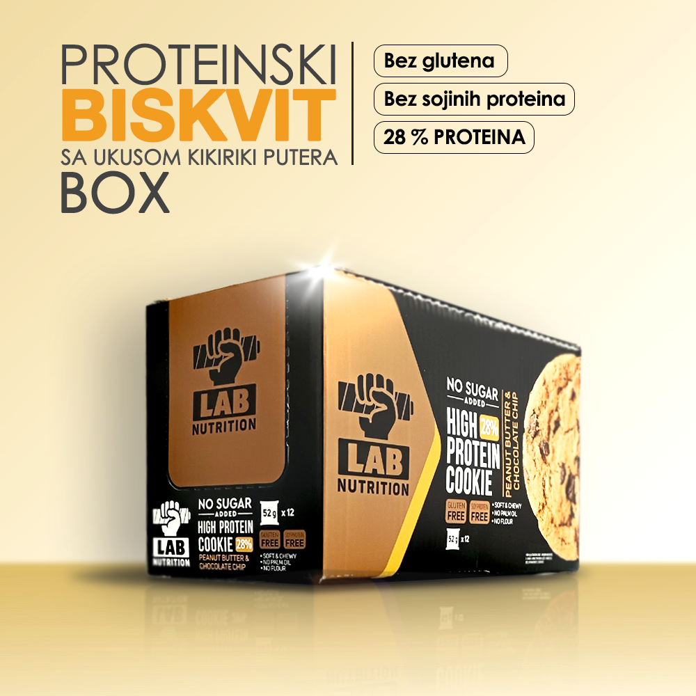 Proteinski BISKVIT BOX- KIKIRIKI PUTER - Bez Šećera