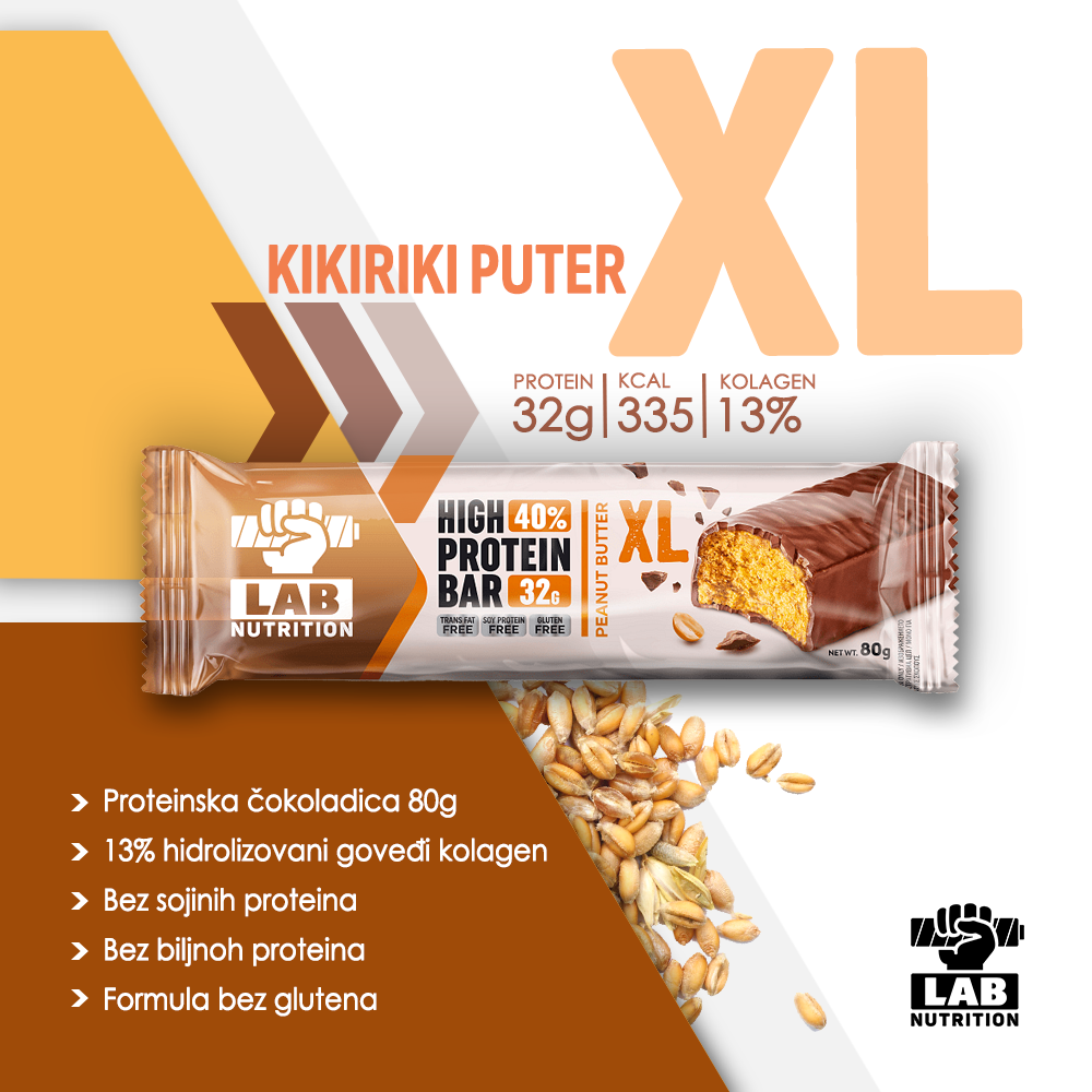 XL Proteinska čokoladica - KIKIRIKI PUTER - 80g - CLASSIC BOX - Image 2