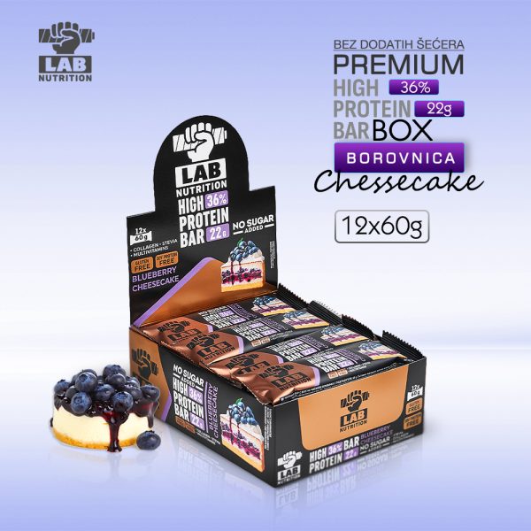 Proteinska čokoladica bez šećera - Borovnica i Cheesecake - PREMIUM BOX