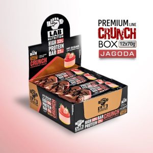 Hrskava Proteinska Čokoladica - JAGODA KREM - Crunch PREMIUM BOX