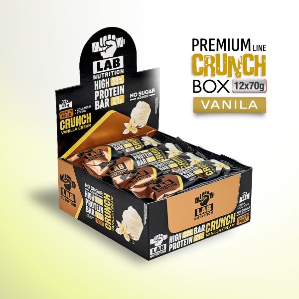 Hrskava Proteinska Čokoladica - VANILA KREM - Crunch PREMIUM BOX